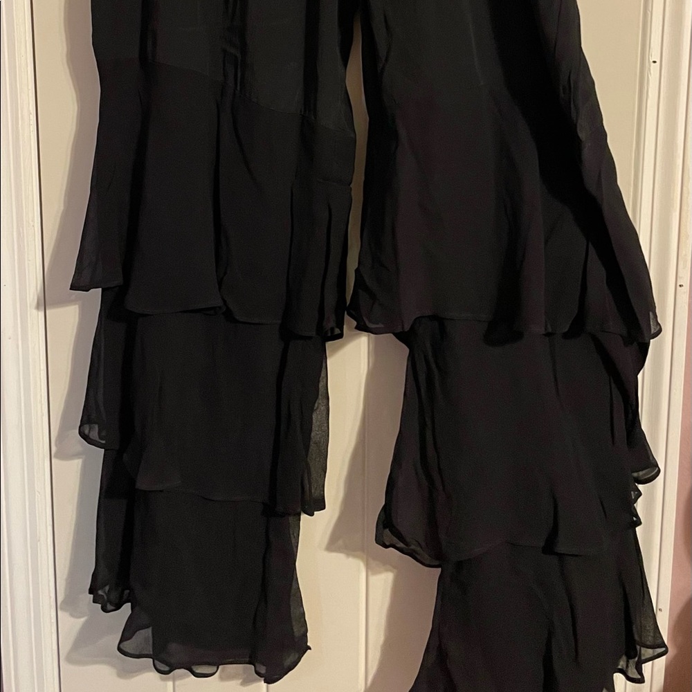 Palazzo pants. XLT black rayon.